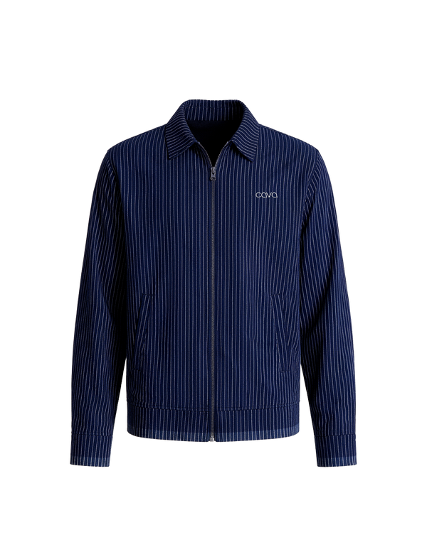 Navy Striped Shacket