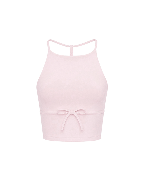Blush Bow Halter Top
