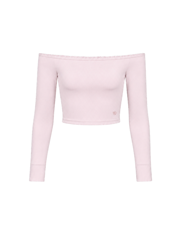 Blush Lace Off-Shoulder Top