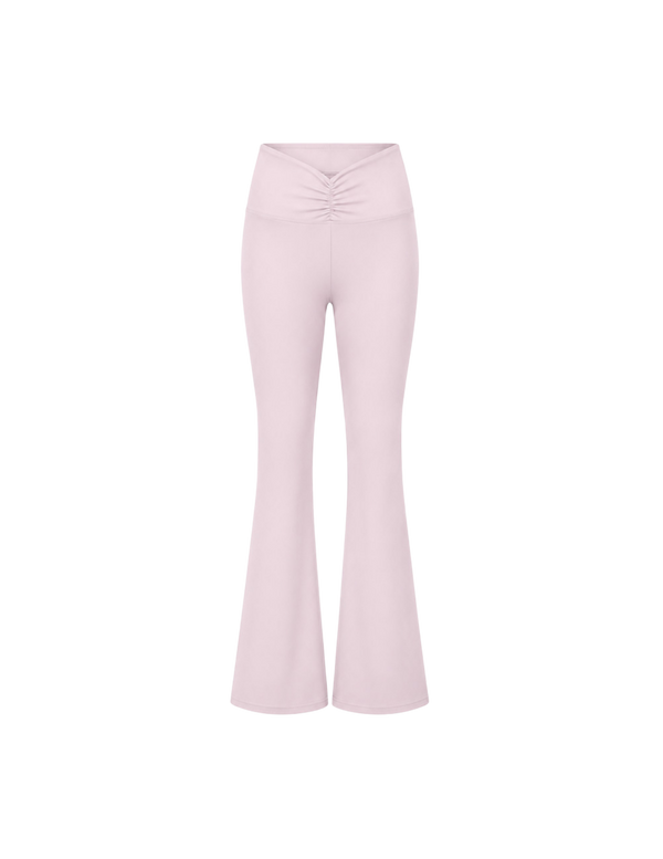 Blush Ruched Flared Leggings