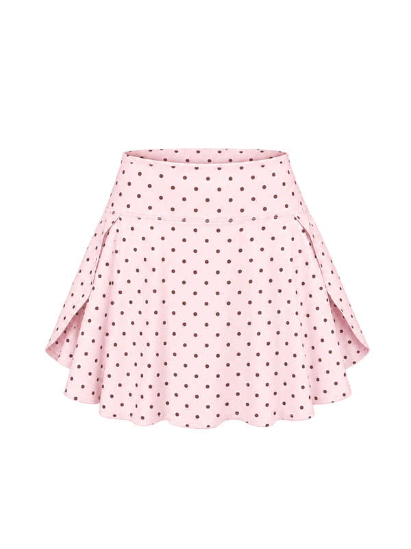 Blush Polka Swirl Tennis Skorts