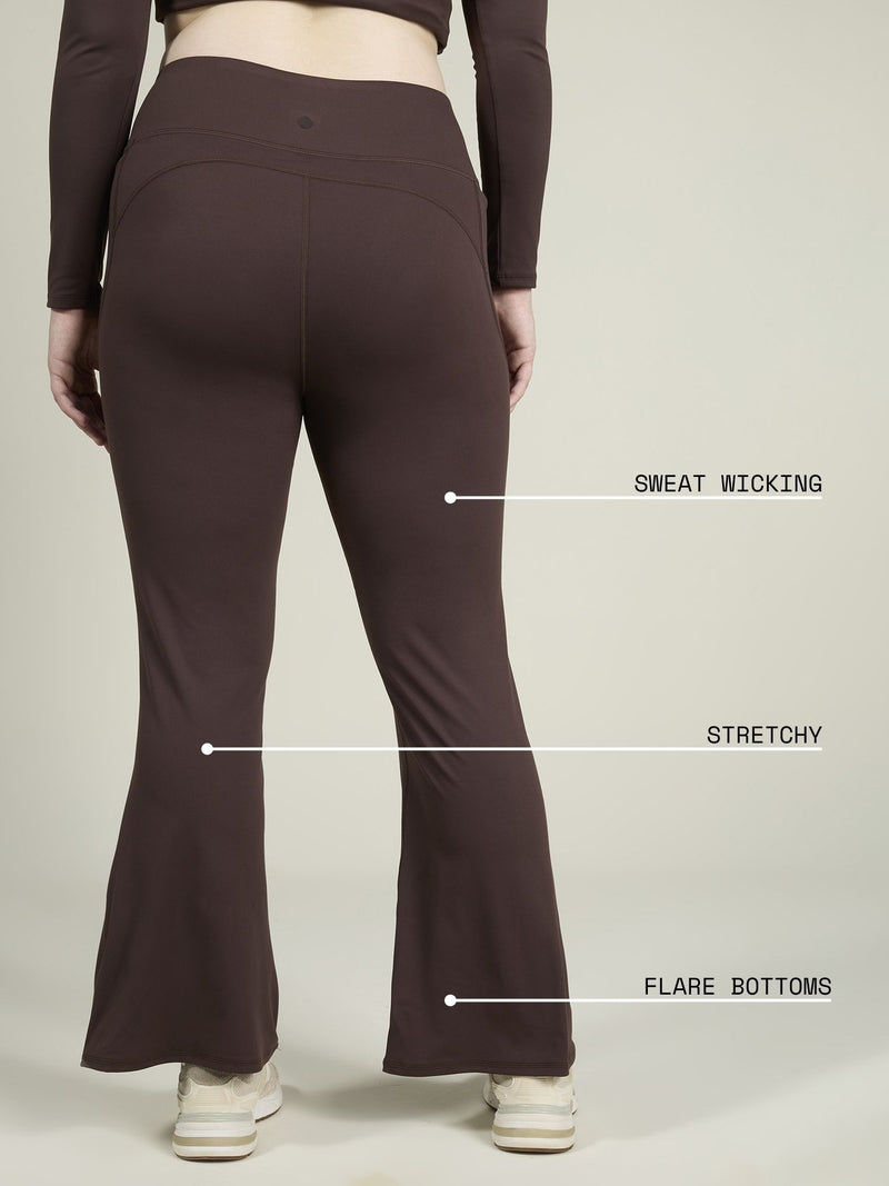 Brown Sculpt Bootcut Leggings