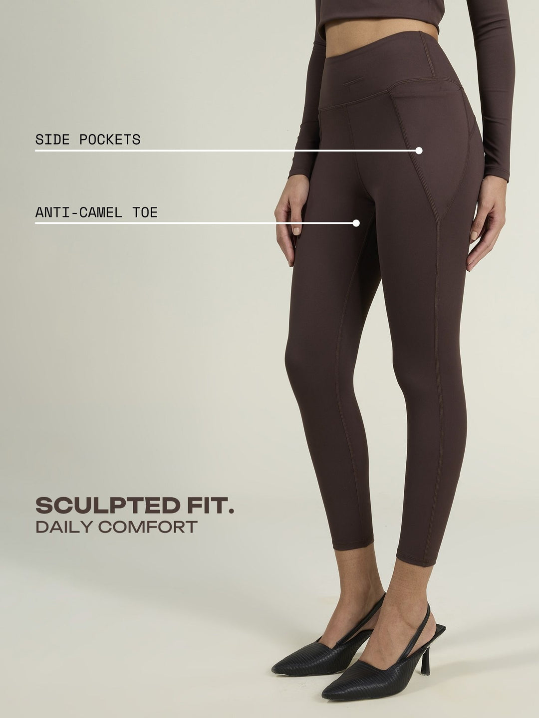 Brown Sculpt Core Leggings
