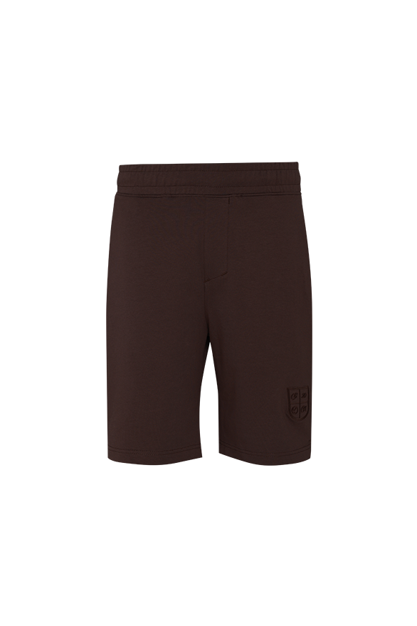 Brown Cotton Leisure Shorts