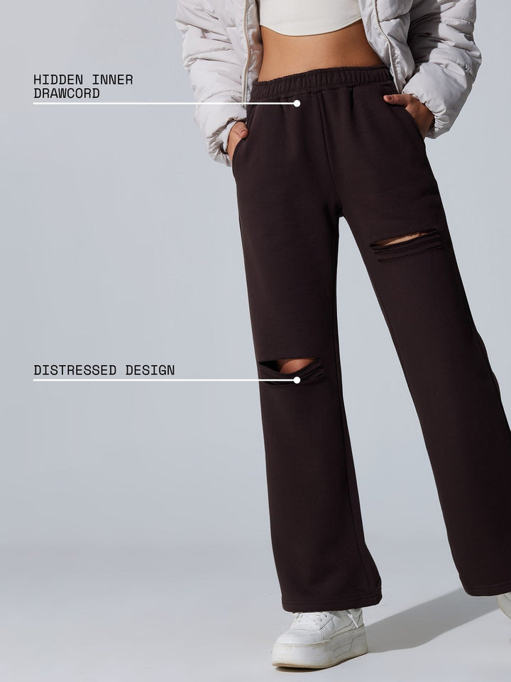 Brown Dual Slit Adapt Joggers