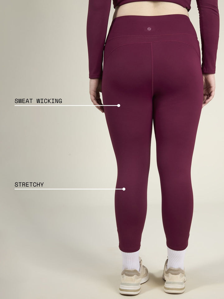 Burgundy Sculpt Core Leggings
