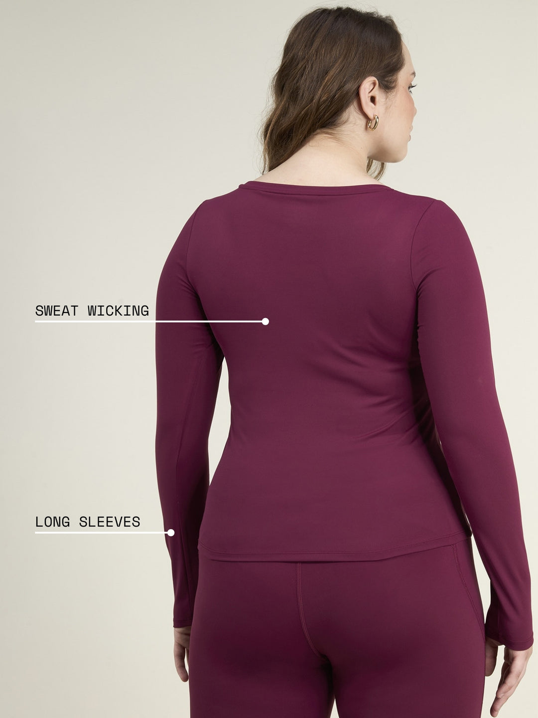 Burgundy Sculpt Scoop Top