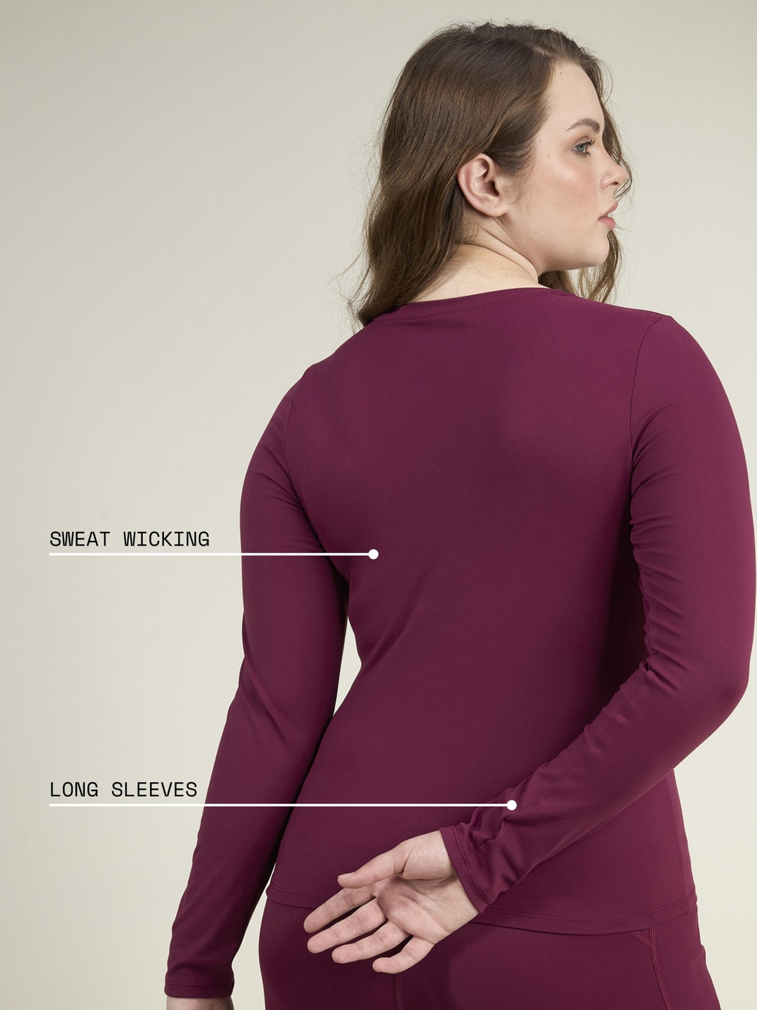 Burgundy Sculpt V-Neck Top