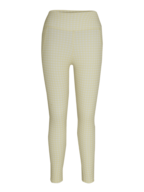Butter Yellow Gingham Sculpt Core Leggings