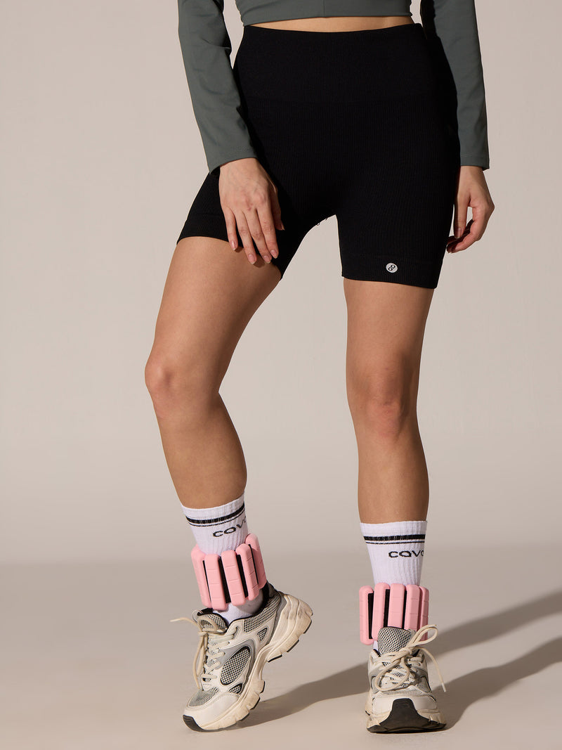 Black Seamless Booty Shorts