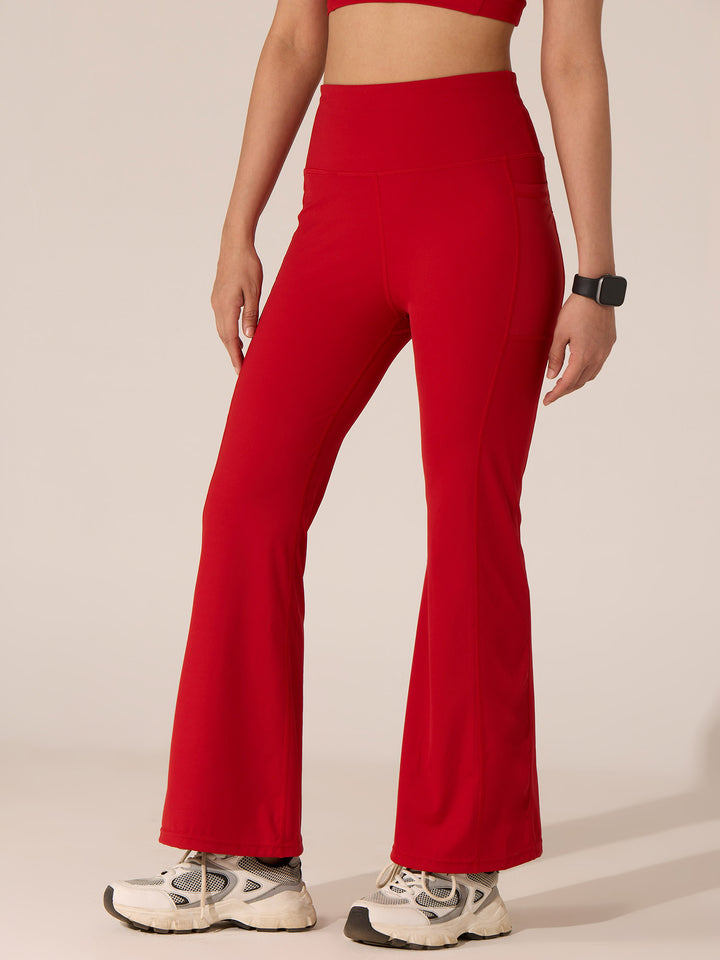 Red All-Day Flex Flare Pants