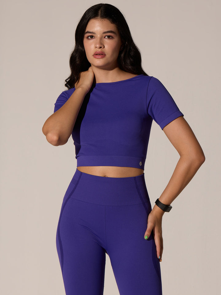 Purple Seamless Sculpt Tee