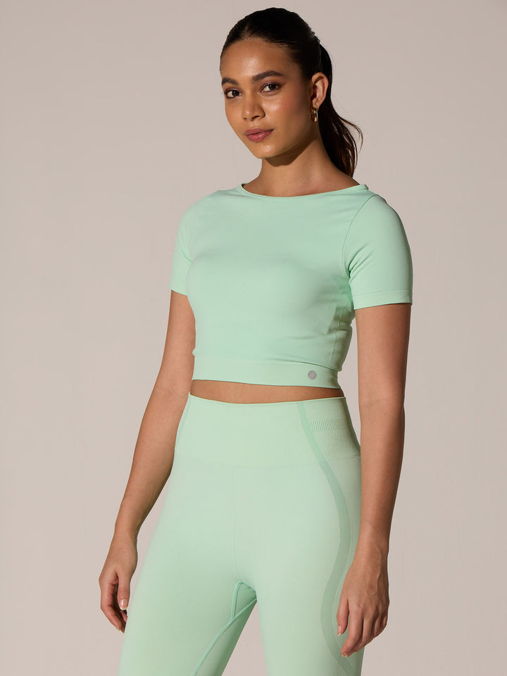 Mint Seamless Sculpt Tee