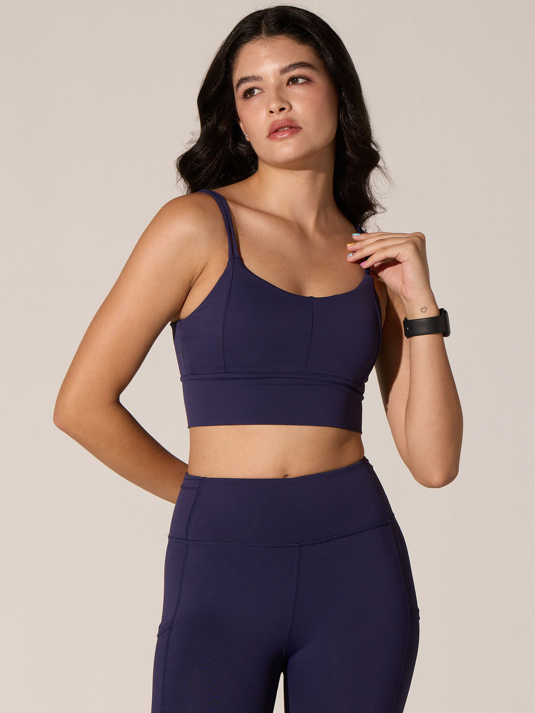 Purple Twin Strap Sports Bra