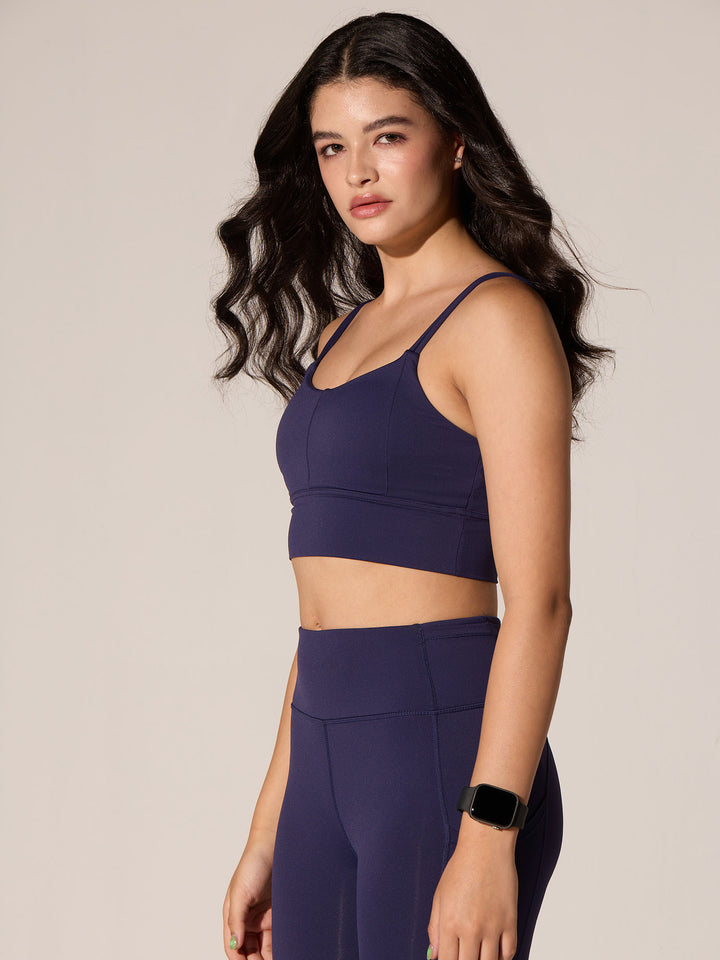 Purple Twin Strap Sports Bra