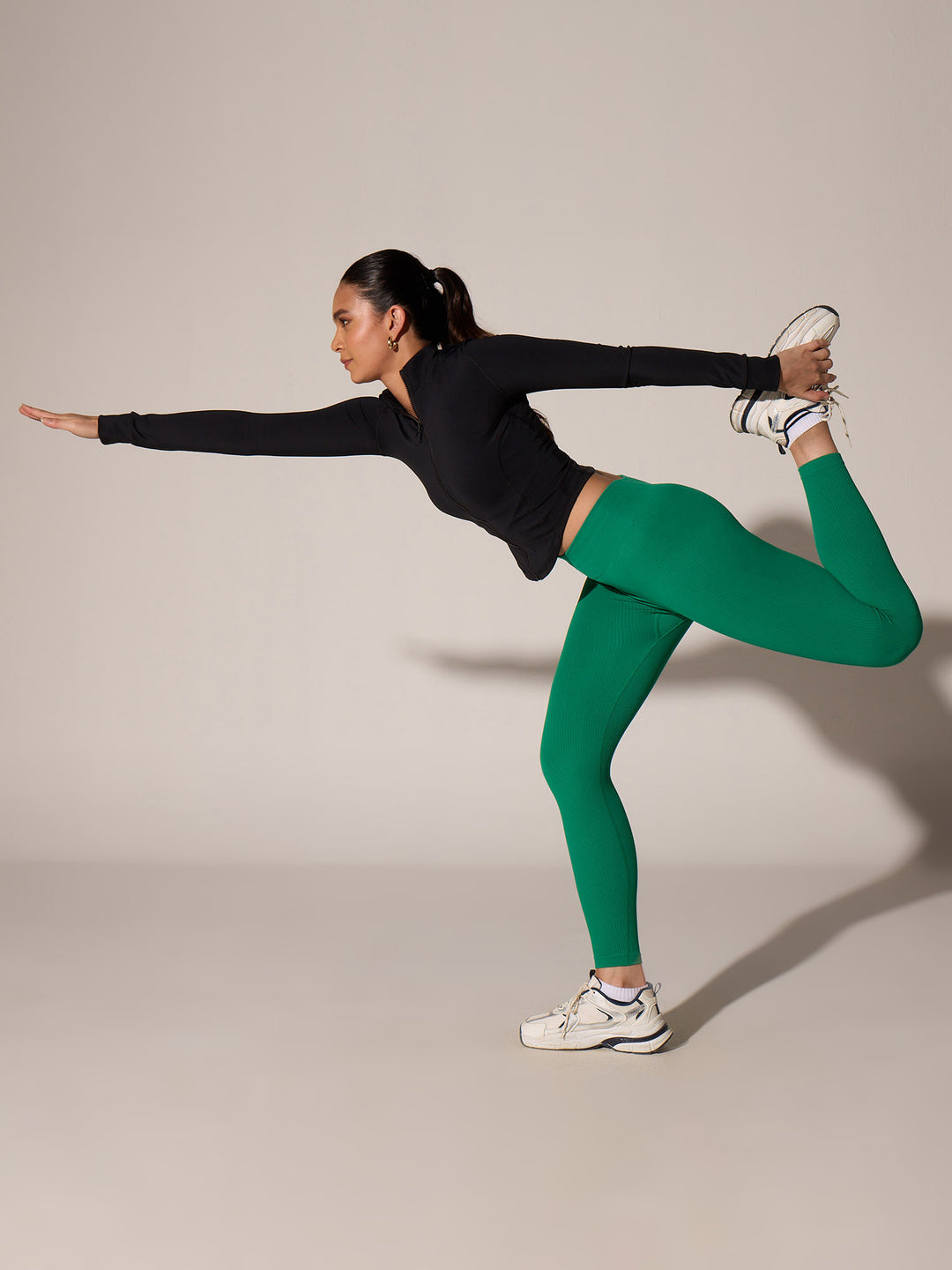 Green Seamless Cinched Leggings