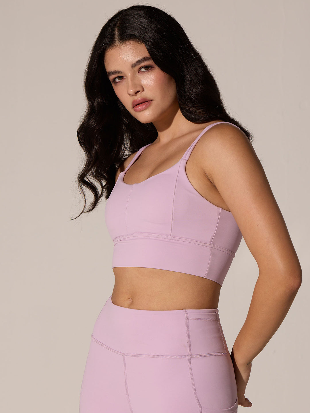 Lilac Twin Strap Sports Bra