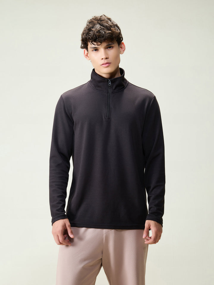 Black Modal Half Zip