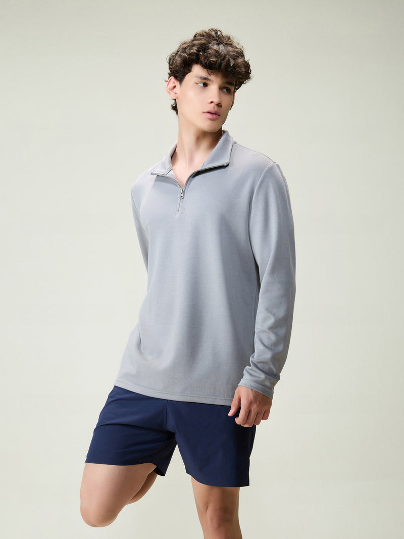 Grey Modal Half Zip