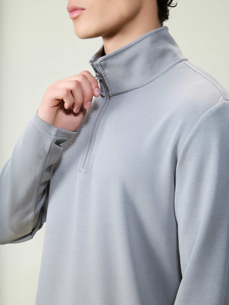 Grey Modal Half Zip