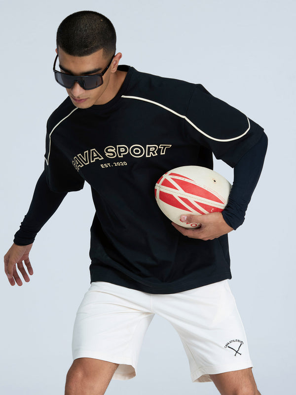 Black Cava Oversized Jersey