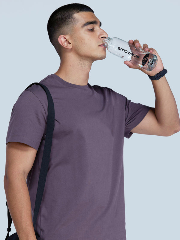 Dusky Purple Supima Crew Neck T-shirt - Regular Fit