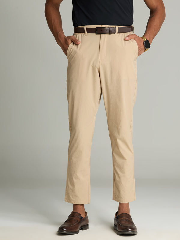 Beige All-Day Stretch Pants