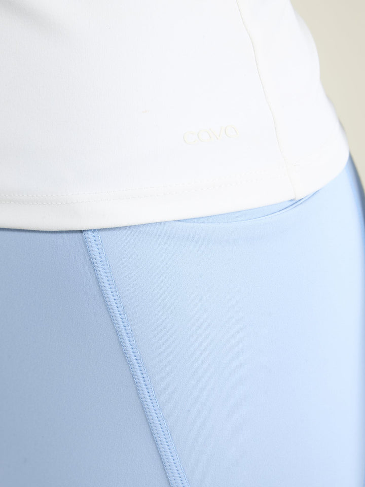 White Sculpt V-Neck Top