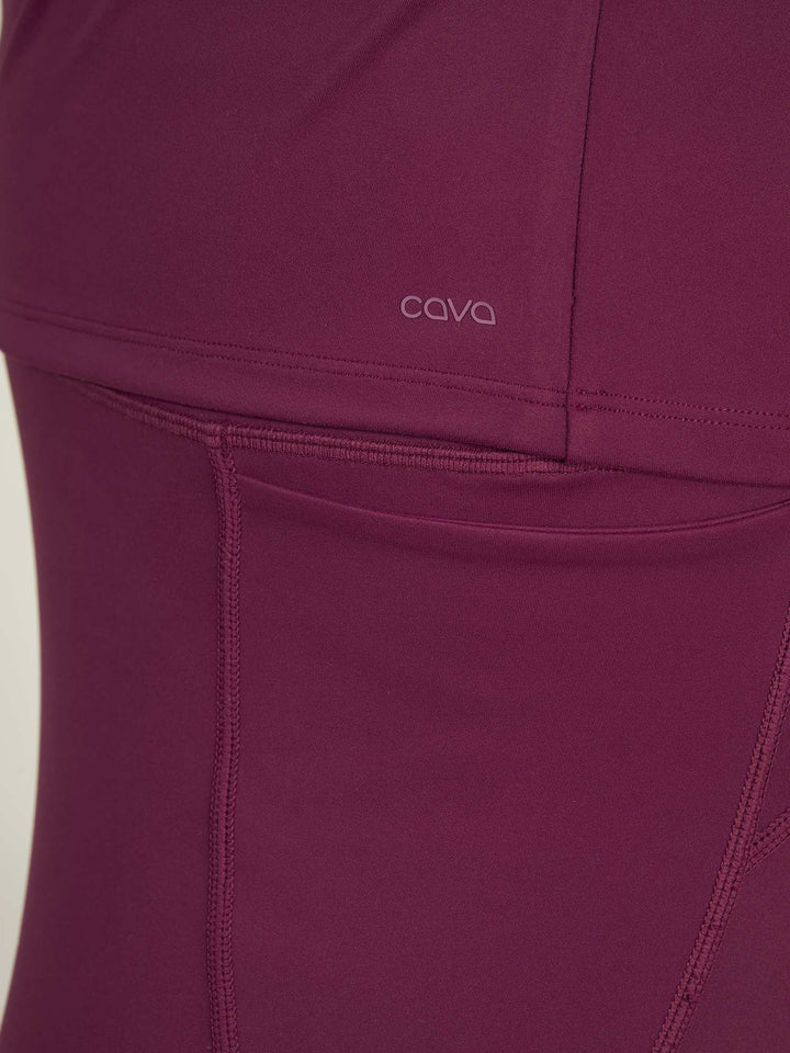 Burgundy Sculpt Crew Top