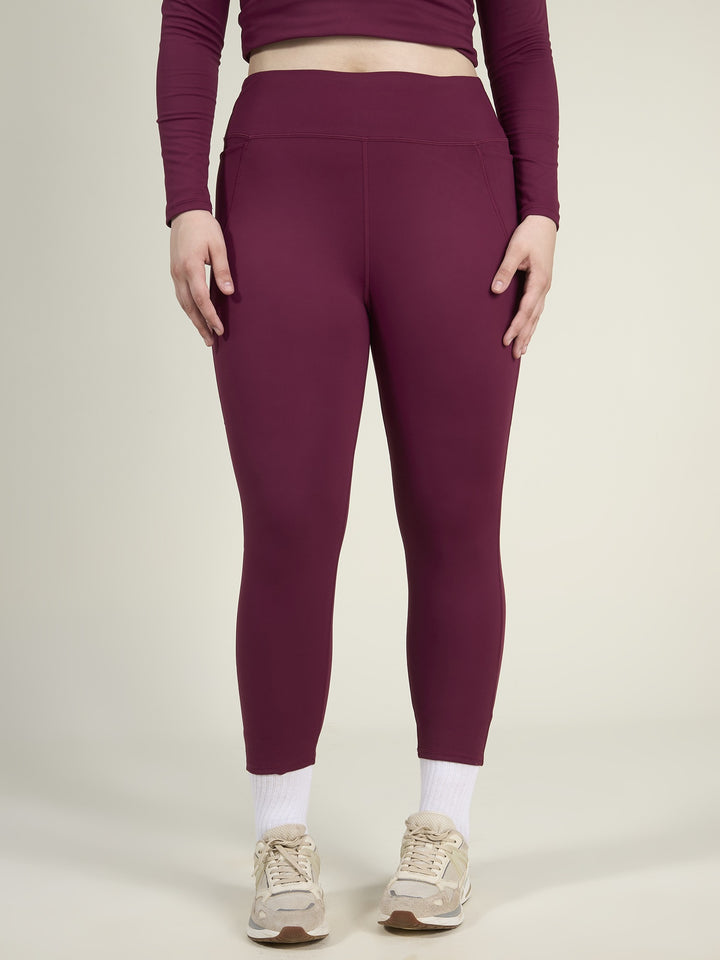 Burgundy Sculpt Core Leggings