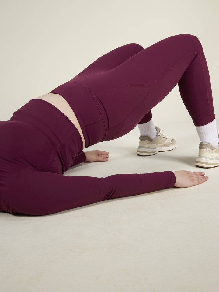 Burgundy Sculpt Core Leggings