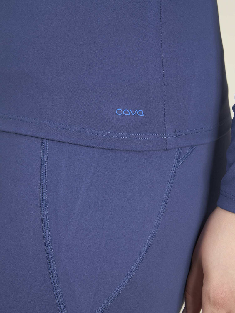 Navy Sculpt Scoop Top