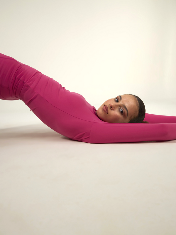 Hot Pink Sculpt Crew Top