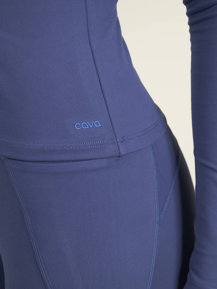 Navy Sculpt V-Neck Top