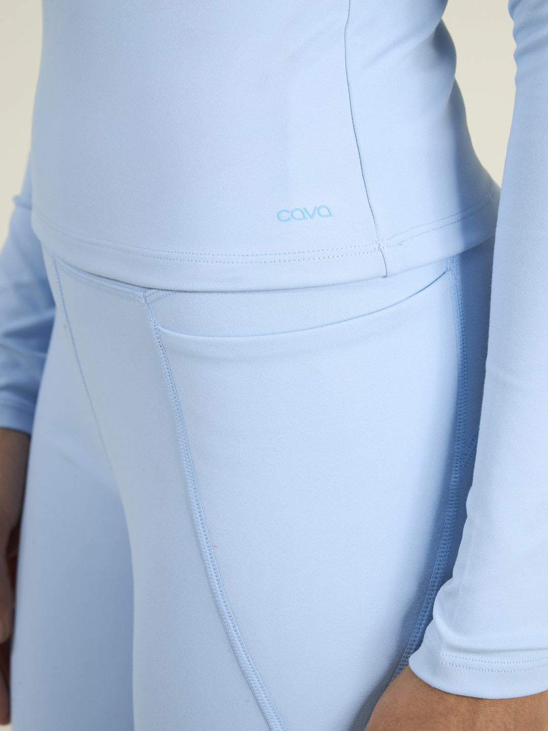 Ice Blue Sculpt Crew Top