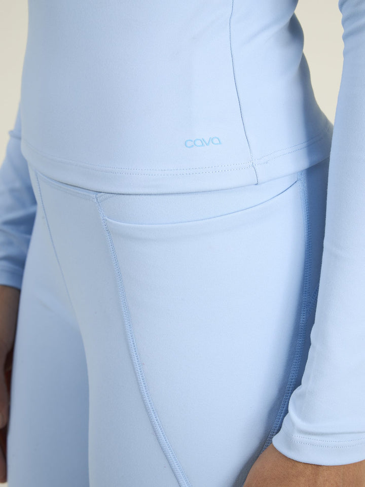 Ice Blue Sculpt Crew Top