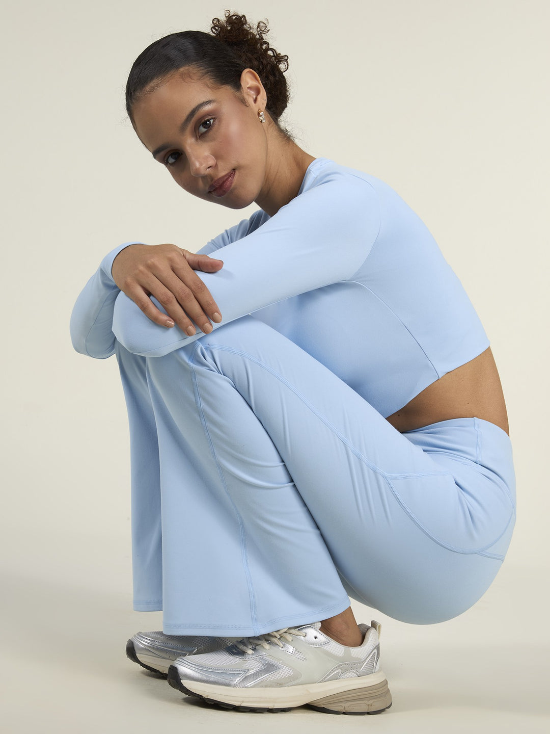 Ice Blue Sculpt Crew Top