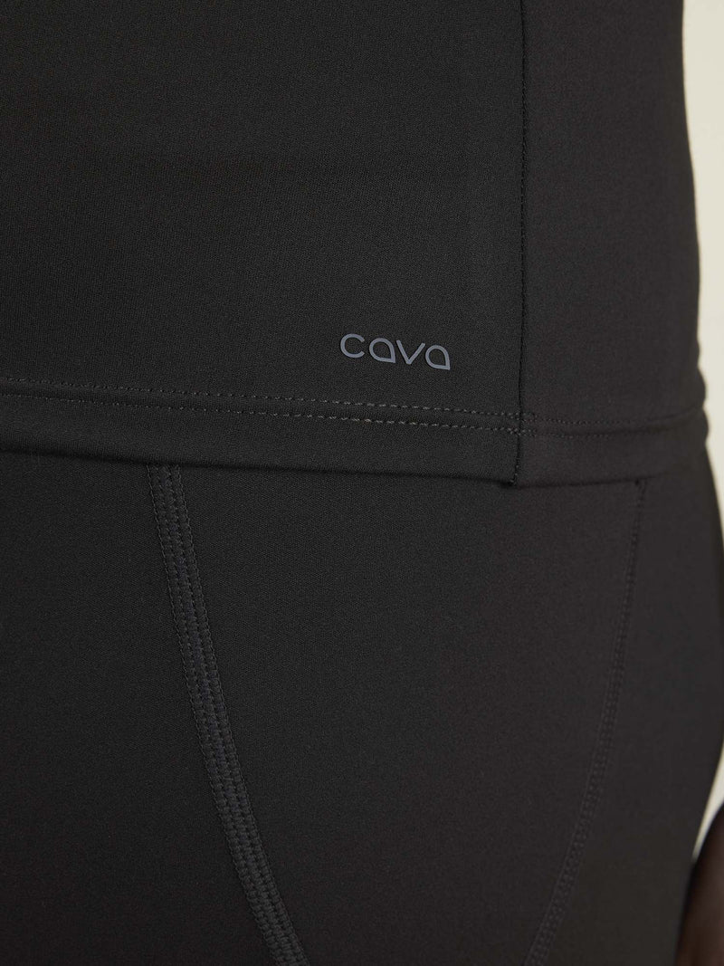 Black Sculpt Scoop Top