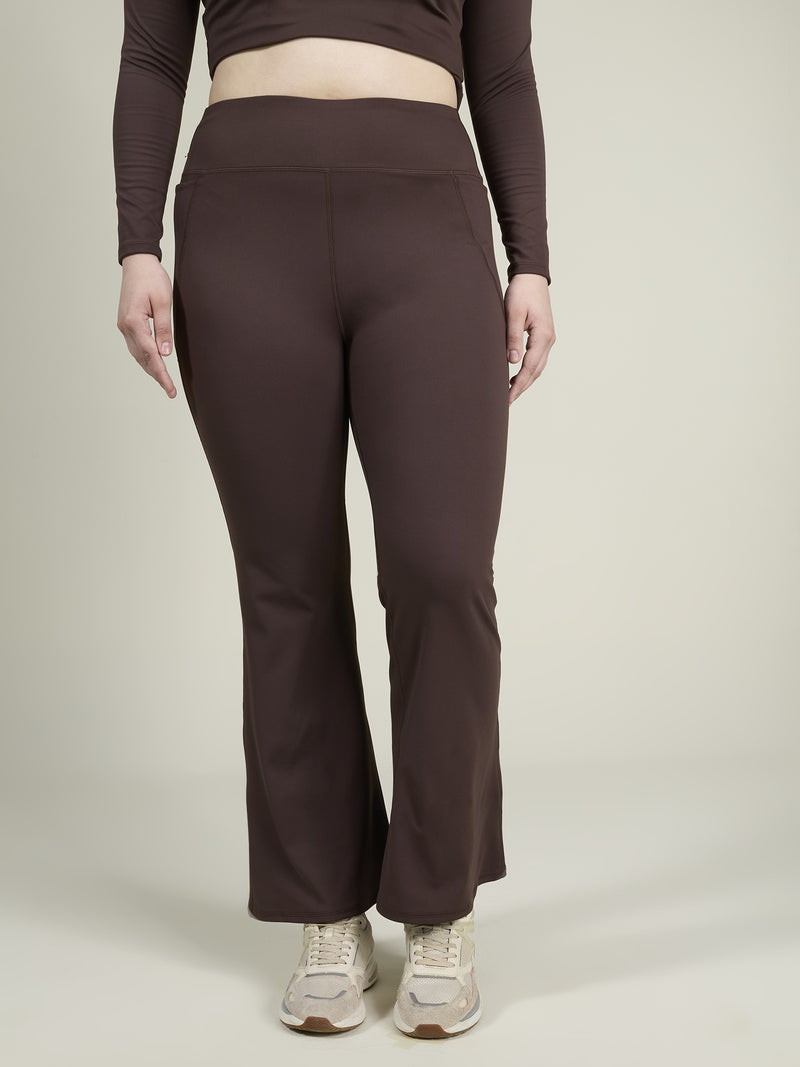 Brown Sculpt Bootcut Leggings