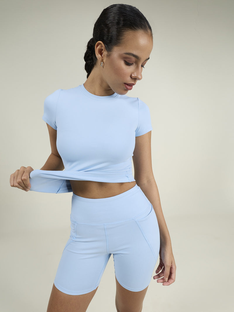 Ice Blue Sculpt Core Top