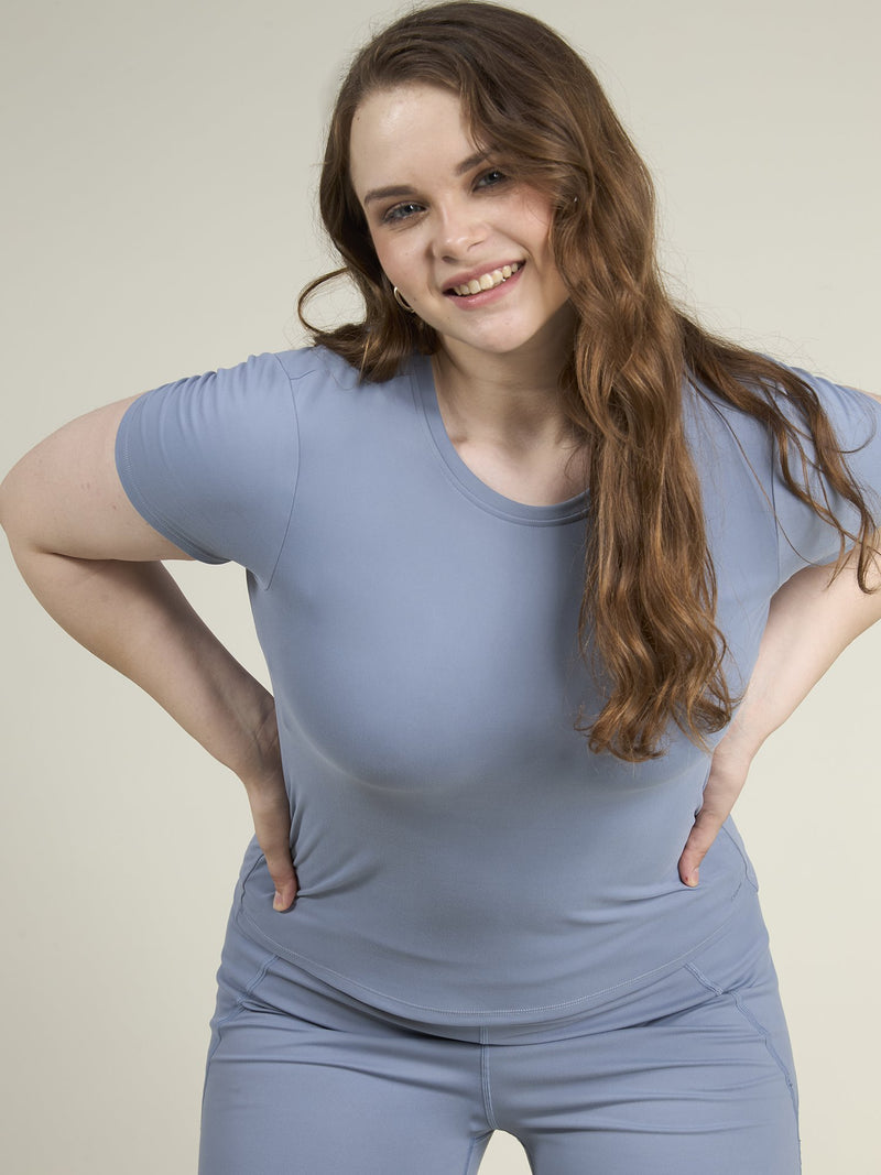 Storm Blue Sculpt Core Top