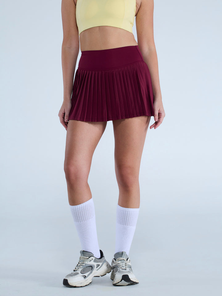 Cherry Plie Pleated Skort