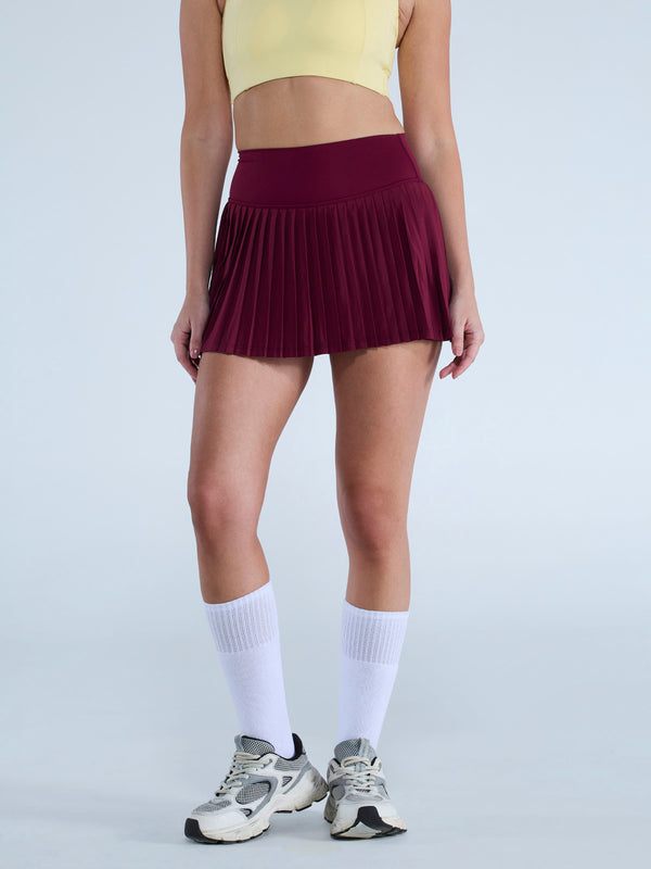 Cherry Plie Pleated Skort