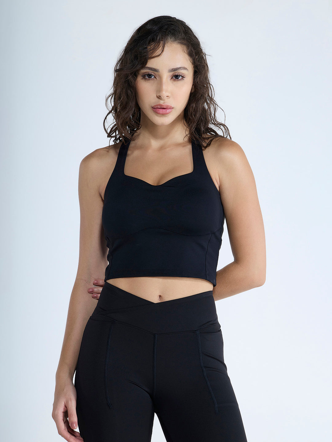 Black Heartline Sports Bra