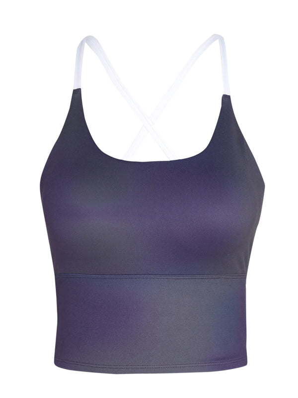 Midnight Gradient Cross Back Sports Bra