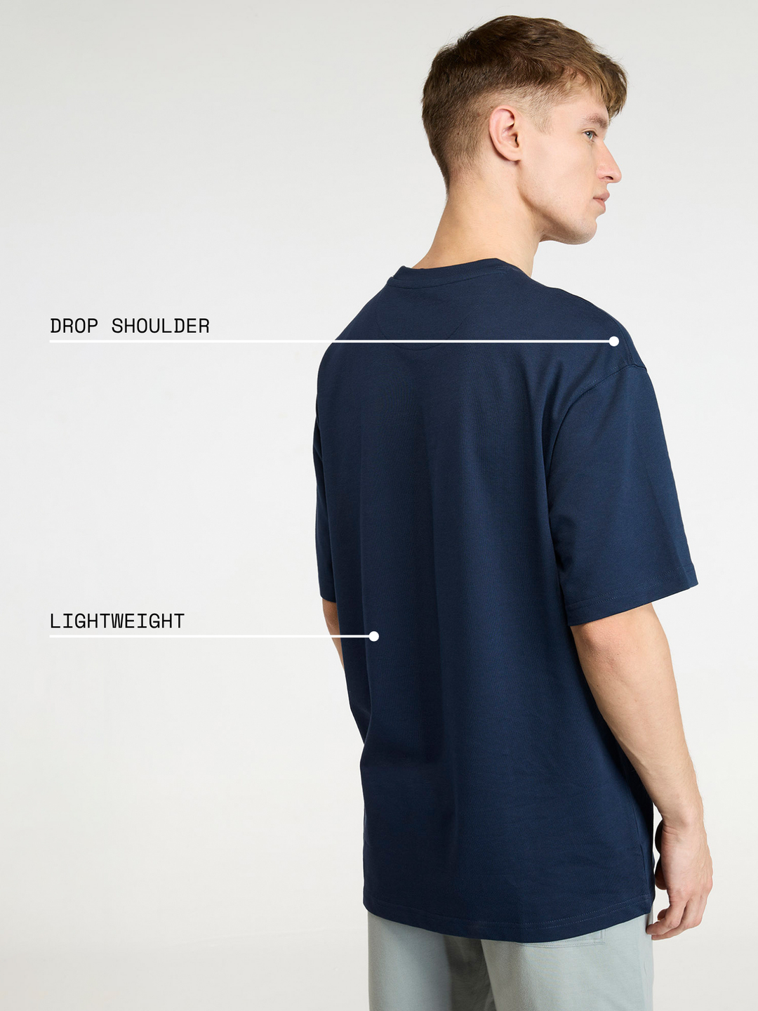 Navy Certified Hoopers Oversized Printed Tee - Men