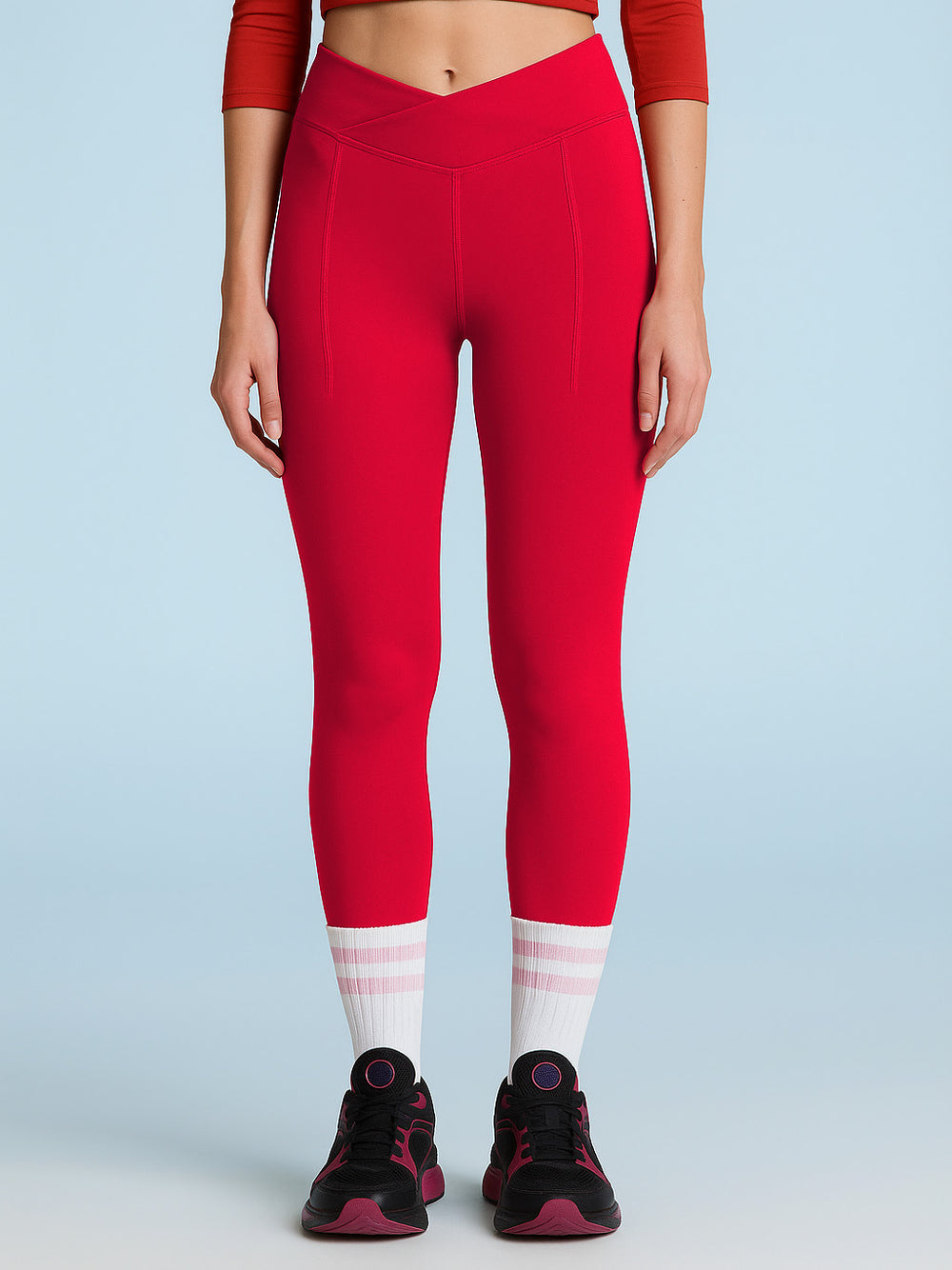 Red Hourglass Snug Leggings