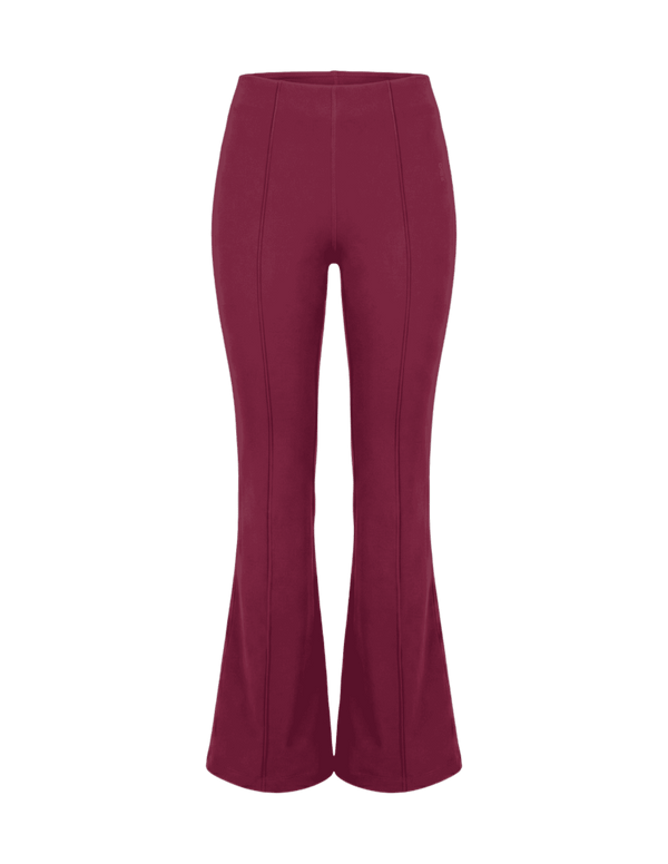 Cherry Pintuck Flared Pants