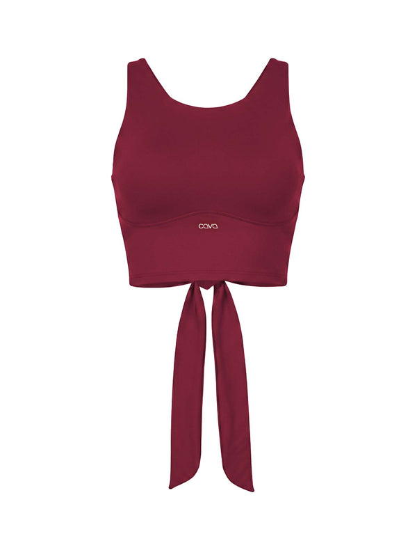 Cherry Tieback Swim Top