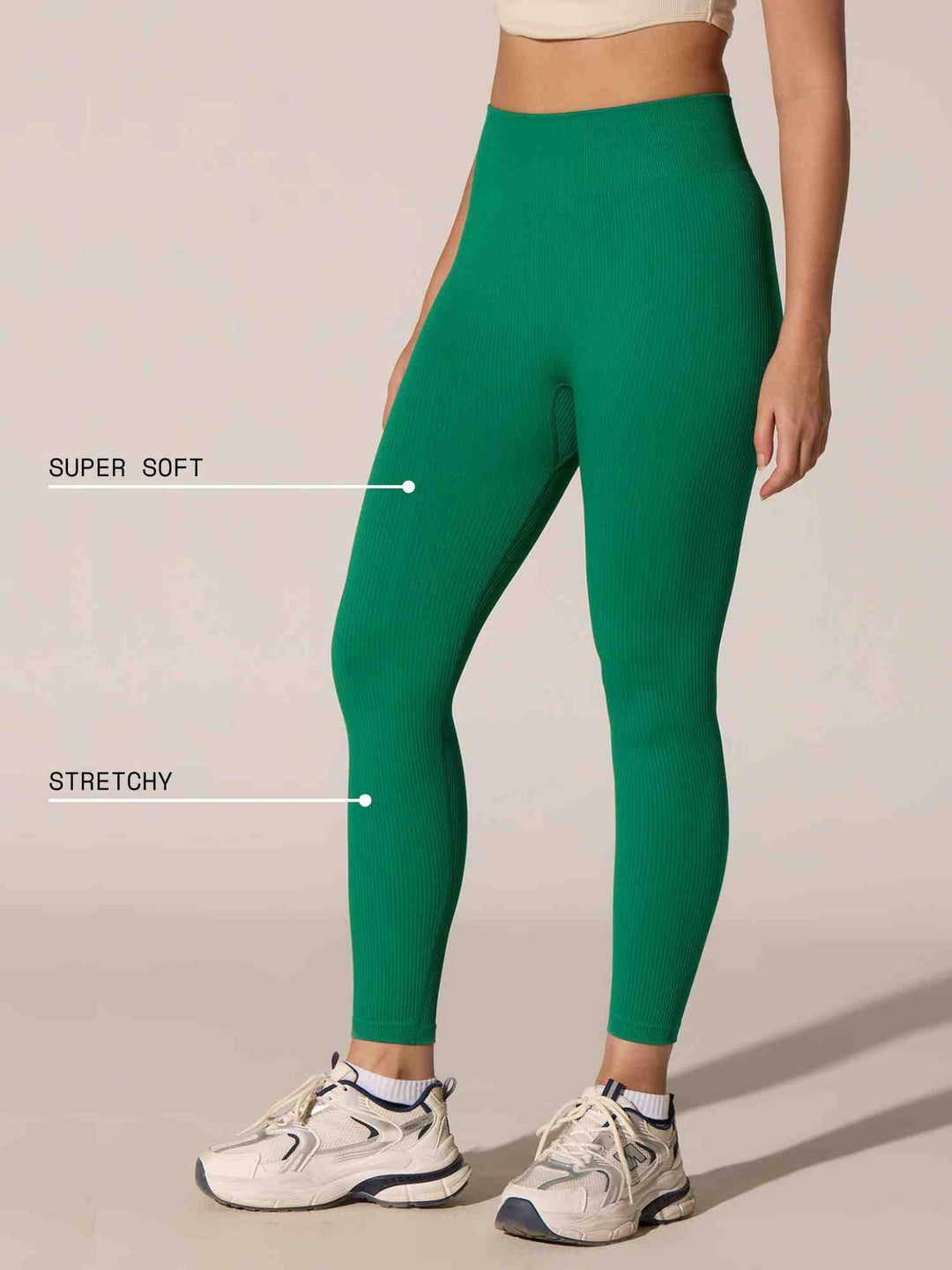 Green Seamless Cinched Leggings